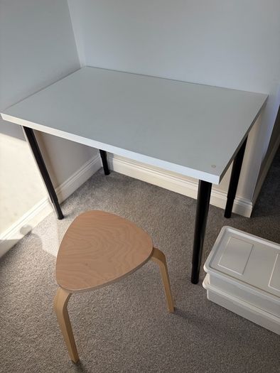 Table White Ikea Linnmon / Adils