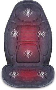 Vibration Massage Chair with Heat - 6 Vibrating Massage Motors, 3 Heat Levels, Back Massager, Massage Seat Cushion, Massage Chair Pad for Home Office use