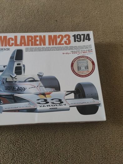 Tamiya 1/12 Yardley McLaren M23 1974 Formula 1. D.Hobbs. 12049