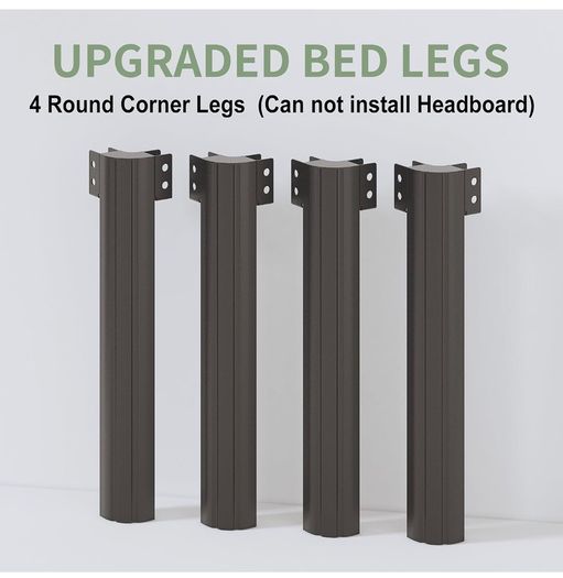 3ft Single Bed Frames with Rounded Corner Legs, Heavy Duty Metal Bed Frame Single with Steel Slats Support, Single Bed 36 cm High, Noise Free, Easy Assembly Amazon's Choice