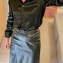 Karen Millen Faux Black Leather Skirt Sz6 Image 7