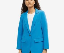Object Swedish Blue Single Breasted Blazer