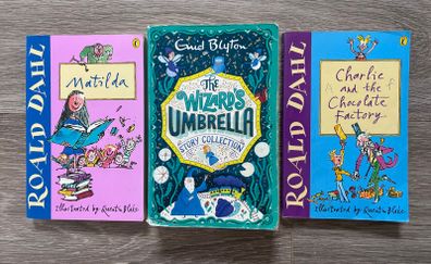Roald Dahl's Matilda & Charlie and the Chocolate Factory & Enid Blyton's The Wizard's Umbrella Story Collection