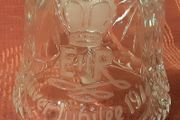 crystal glass bell, silver jubilee