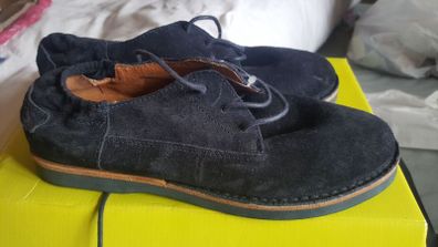 designer shabbies navy swede shoes