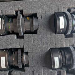 Soviet 37/58/85/135mm Cine Mod Lenses Set For Canon EF Mount w/ Case