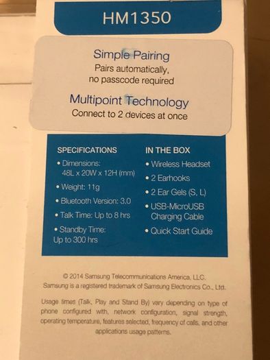 Samsung headset HM 1350