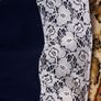 Designer Dress uk8 as new navy with lace Image 3