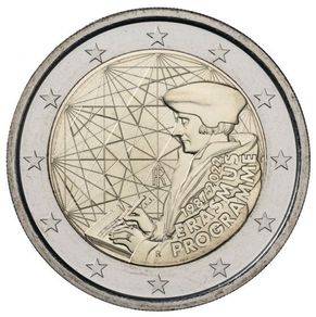 Italy 2 Euro Commemorative Coin 2022- Erasmus. Uncirculated.
