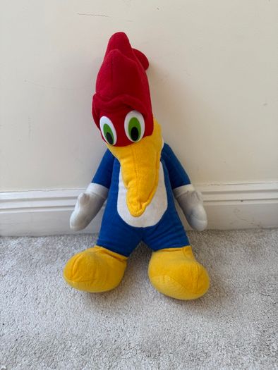 Vintage Woody Woodpecker Plush approx. 19" Walter Lantz Universal Studios Play by Play Plush Toy Used His head is FALLING down Please look a t the pictures