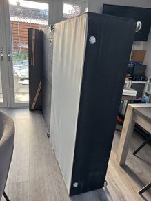 Kingsize bed base and headboard