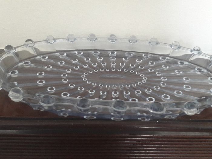 vintage glass dressing table set