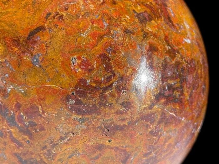 Sphere On Stand - Red Jasper