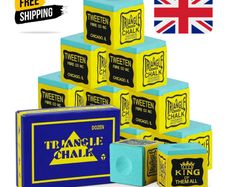 Genuine Triangle Snooker Or Pool Cue Tip Chalk - By Tweeten Usa In Box Or Pieces