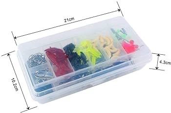 NEW SALE | 120 PCS Fishing Lures Mixed Including Spinners,VIB,Treble Hooks,Single Hooks,Swivels,Pliers and Tackle Box
