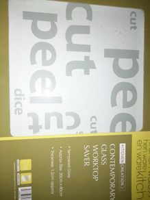 Glass worktop saver for counter top