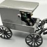 Vintage Cast Iron Metal Amish Driver on Horse Drawn Carriage Buggy Wagon Image 3