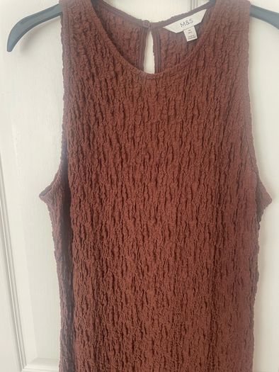 M&S Brown Stretch Dress Size 14
