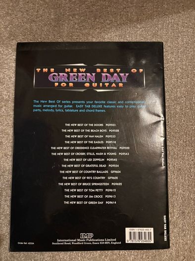 Vintage Best of Green Day for Guitar Book