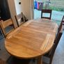 solid oak table and 6 chairs Image 2