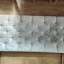 headboard king bed velvet silver grey diamonds Image 4