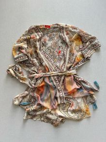 River Island Boho Paisley Wrap Playsuit Romper with Matching Kimono size S XS