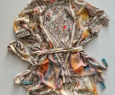 River Island Boho Paisley Wrap Playsuit Romper with Matching Kimono size S XS