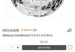 Vista Alegre Crystal Votive Tealight Holder