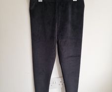 Girls 5yrs DUNNES black lined velvet cord leggings