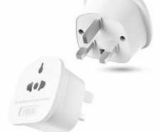 Multi Country To Uk/Ireland Plug Adaptor 2 Pack