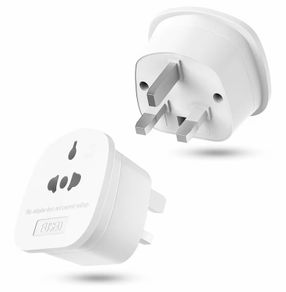 Multi Country To Uk/Ireland Plug Adaptor 2 Pack
