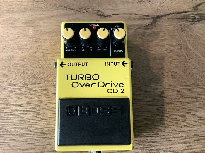 Boss OD-2 Turbo OverDrive (MIT, Black Label, 12V ACA) vintage guitar pedal