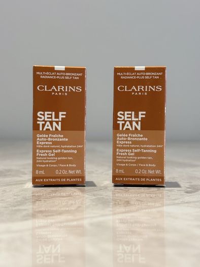 New Clarins Self Tanning Instant Gel x2