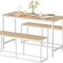 Bench for Dining Room Bench, 120 x 30 x 46.5 cm, Kitchen Bench, Dining Bench in Industrial Design, Sturdy Metal Frame, Easy to Assemble, for Kitchen, Living Room, Entrance, Bedroom Image 3