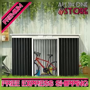 9ft x 4.25ft Corrugated Garden Metal Storage Shed Outdoor Equipment Tool Box with Foundation (FREE SHIPPING)