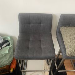Two beautiful, cushioned stools