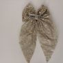 Gold Long Sequin Bow Hair Clip Image 2