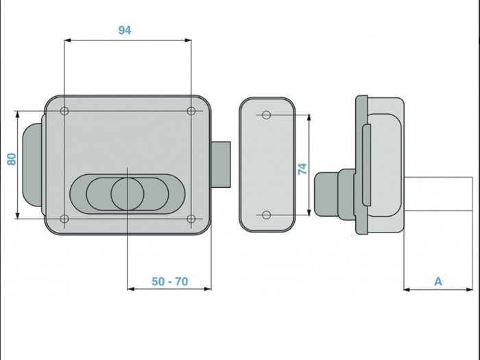 Assa Abloy NF5011/1Z Electric rim lock Multipla Corni for Steel door