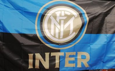 Inter Milan football club flag 5ft x 3ft.