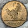 Ireland 1952 1d Penny Red Beautiful Uncirculated Image 3