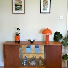 Mid Century Vintage Teak Display Cabinet