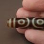 Antique 6 Eyes Himalayan Tibetan Agate Dzi Bead Amulet Pendant Image 4