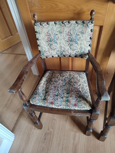 Set of 4 Traditional Wooden Dining Chairs, Vintage Style
