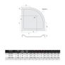Elements 900mm Quadrant Slim Line Shower Tray with Centre Waste Image 2
