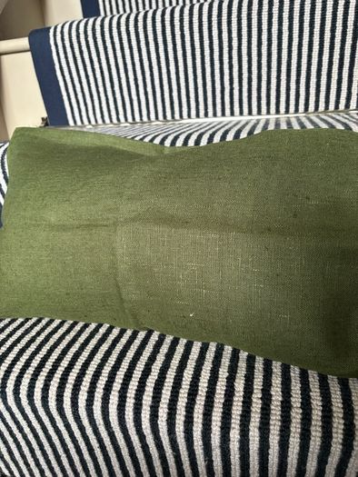 New bespoke 100% linen 50cm x 31cm cushion COVER in natural, Moss or winter white