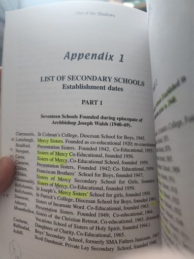 Out Of The Shadows.  Emerging Secondary Schools In The Archddiocese Of Tuam. 1940 - 69.by Kieran Waldron. First Edition signed. Paperback In Good Condition.