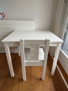 IKEA children table and chair set - white