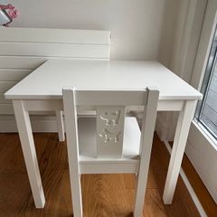 IKEA children table and chair set - white