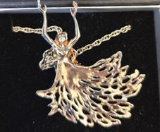 Ladies Silver Angel Necklace