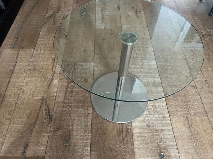 Round Glass Coffee / Side Table  Chrome base